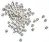 100 2x3mm Bright Silver Plated Star Spacer Beads